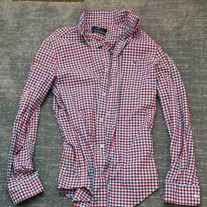 Vineyard Vines Red and Blue Plaid Shirt